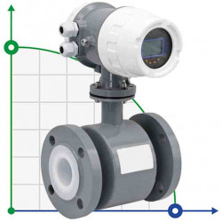 DN50 Przepływomierz elektromagnetyczny KLD-DN50/PN6 (dla 35% kwasu solnego 10-30°C), 30m3/h, 4-20mA+RS485