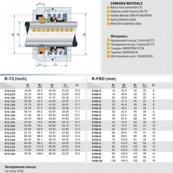 Uszczelnienie pompy R-FBD 18, SIC/SIC, VITON, 304, NG