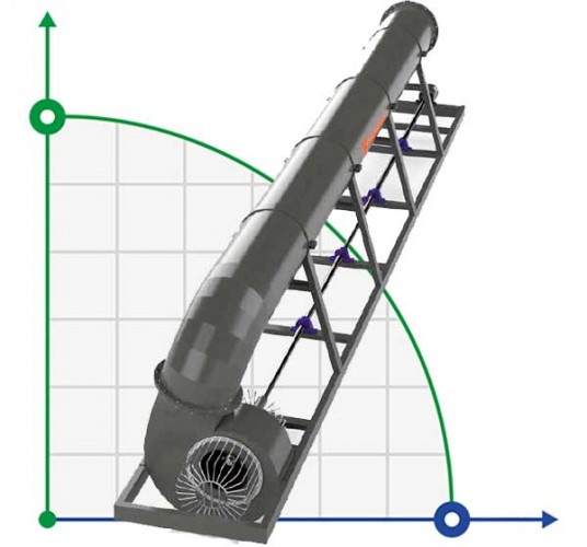 Veneroni ABN 60, 2790 m3/h pompa odśrodkowa z ramą