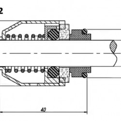 Uszczelnienie pompy Grundfos R-706F 12, TC/TC, VITON, 304