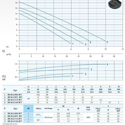 Pompa głębinowa Dreno BIC 40-2 / 075 T z dwukanałowym wirnikiem