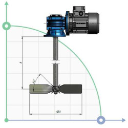 Mieszadło ML501295, 0,75 kW, 95 obr/min