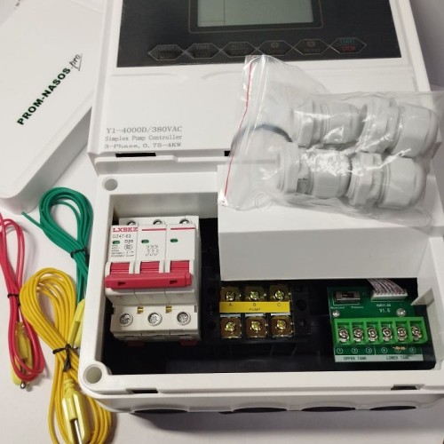 Sterownik pompy Y1-4000D, tworzywo ABS, 3-fazowy 380V-415V, 0,75-4kW