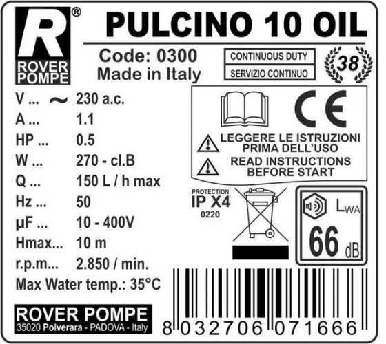 PULCINO 10 Oil - prasa filtracyjna ramowa
