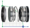 Uszczelnienie wału pompy R-208 28, SIC/SIC/SIC/SIC, VITON, 304
