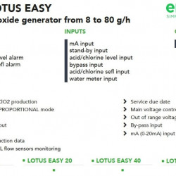 System dozowania i sterowania dwutlenkiem chloru EMEC LOTUS EASY 8-80 g/h, do dezynfekcji wody