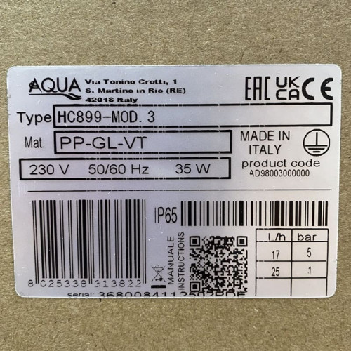 Pompa dozująca enzym PDE HC899-3 17-05/25-01 230V PP-GL-VT