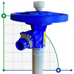 Część pompująca (rura) pompy beczkowej FLUIMAC NETTUNE wykonana z PP (wał HASTELLOY 2.4610), 1200 mm, Ø41 mm