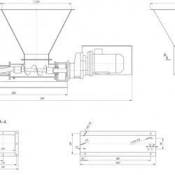 Pompa śrubowa SOLTEC BN045L01FYBST V110 z PU, 4kw, 10 m3/h, 6 bar do mięsa lub mięsa mielonego