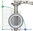 PN16 DN80 Zawór Motylkowy, korpus i tarcza wykonane ze stali nierdzewnej AISI 304, gniazdo PTFE