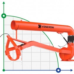 Veneroni ATN 35/540, 3m, 1620 m3/h pompa z WOM z ręcznym obrotem do osuszania wykopów
