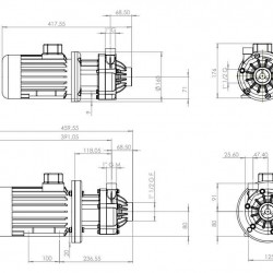 Pompa sprzęgło magnetyczne 10 DM PP Viton 0,75 kW