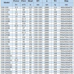 BGWH 100-100A (89/10), 4kW, 2880 - pompa ze stali nierdzewnej pozioma