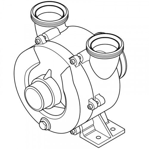 Pompa pierścieniowa cieczowa do pompowania mleka, serwatki LIVERANI NAUTIC 80 Inox FM 12V, 900 l/min, AISI 316, bez silnika