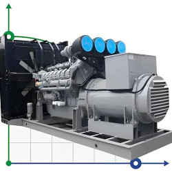 Przemysłowy generator diesla XHYP-1800GF z ATS, silnik Perkins 2250kVA, 1800kW, 380V/50HZ typ otwarty