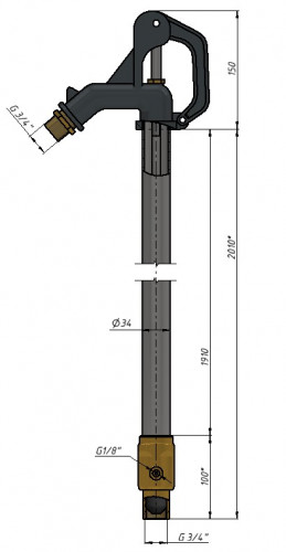 BG-205 wodny, niezamarzający hydrant ogrodowy, kolumna wodna