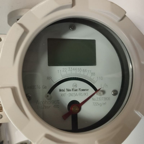 DN15 Przepływomierz ze stali nierdzewnej rotametr LZ PN40 (alkohol 96%), 11...110 l/h, 4-20mA, Ex