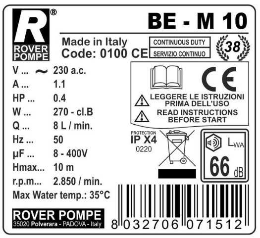BE-M 10 pompa cieczowo-pierścieniowa