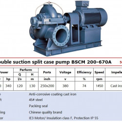 BSCM 200-670A, 250 kW, 1500 - pompa z podwójnym wejściem