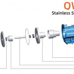 Pompa wysokotemperaturowa ze sprzęgłem magnetycznym QWW32-25-25S6AFGABS, 6 m3/h, 18 m, 1,5 kW, 380B, AISI 316, -196°C+420°C