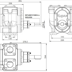 Pompa zębata do czekolady Kupar KCP 2 1/2 cala, 30 m3/h