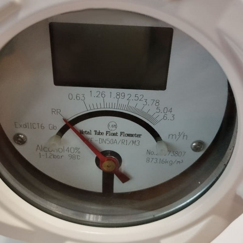 DN50 Przepływomierz ze stali nierdzewnej rotametr LZ PN40 (alkohol 40%), 0,63...6,3 m3/h, 4-20mA, Ex