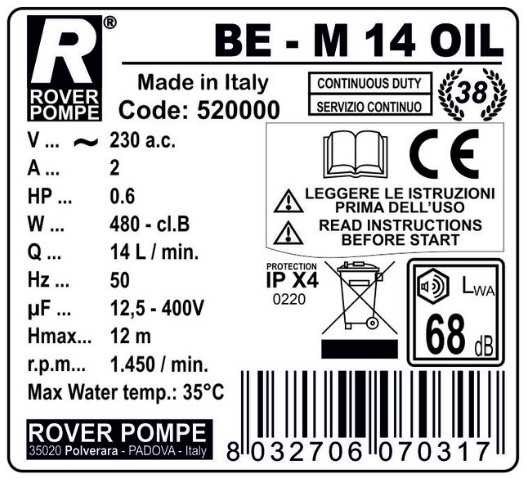 BE-M 14 pompa cieczowo-pierścieniowa