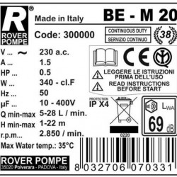BE-M 20 pompa roztworu oleju o niskiej lepkości