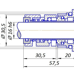 Uszczelnienie pompy Grundfos R-706H(CR) 12, CAR/CAR, VITON, 304
