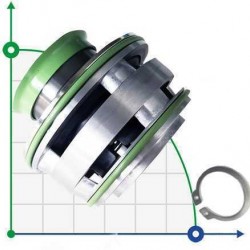 Uszczelnienie pompy FLYGT R-FL.XE 35, TC/TC/TC/TC, VITON, 304/All