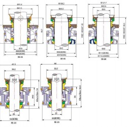 Uszczelnienie pompy FLYGT R-FL.XE 35, TC/TC/TC/TC, VITON, 304/All