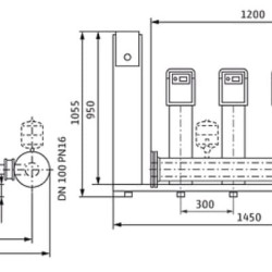 Stacja podnoszenia ciśnienia Wilo-SiBoost Smart 4 Helix VE1603/3kW