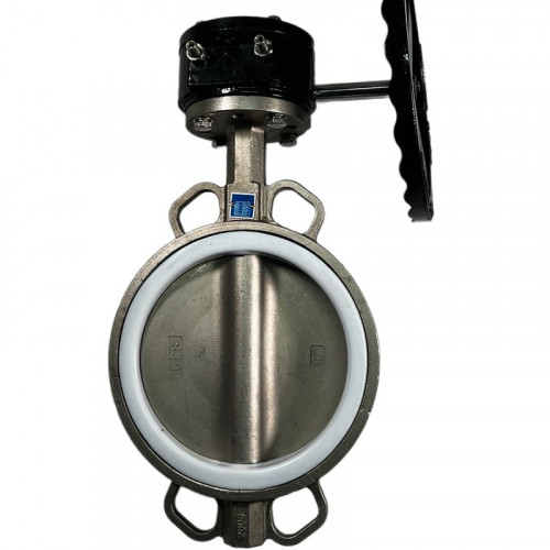 PN16 DN200 Zawór Motylkowy, korpus i tarcza wykonane ze stali nierdzewnej AISI 304, gniazdo PTFE