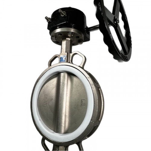 PN16 DN200 Zawór Motylkowy, korpus i tarcza wykonane ze stali nierdzewnej AISI 304, gniazdo PTFE