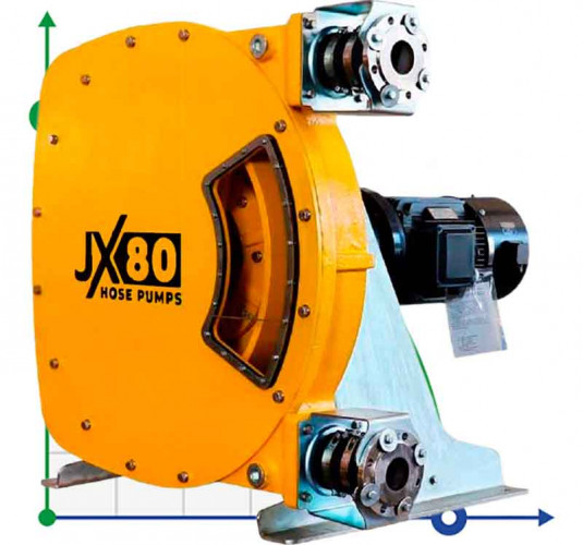 Przemysłowa pompa wężowa JXHIN-80-CI+ABS Plastic-CSM-P, 24.5 m3/h, 11 kW, 16 bar, 380V