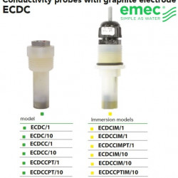 Czujnik przewodności z elektrodami grafitowymi serii EMEC ECDC