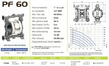 PF0060 pneumatyczna pompa membranowa do kosmetyków FLUIMAC PHOENIX FOOD AISI316, 65 l/min