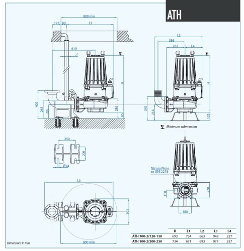 Dreno ATH-EX 100-2/200 pompa z wirnikiem odśrodkowym dwukanałowym