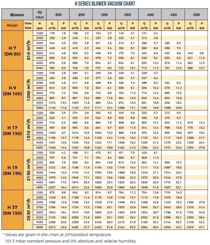 Dmuchawa RUUT BLOWER H 7 (DN 80), 810m3/h