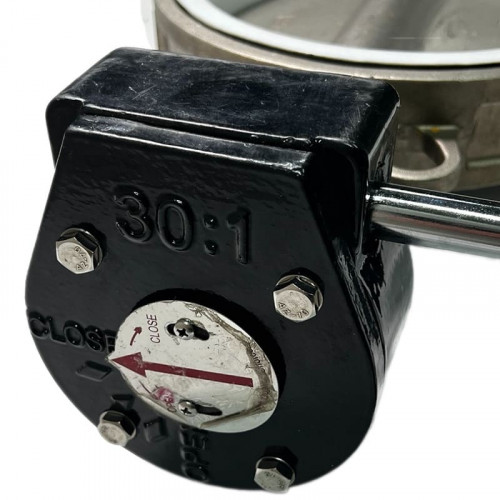 PN16 DN250 Zawór Motylkowy, korpus i tarcza wykonane ze stali nierdzewnej AISI 304, gniazdo PTFE