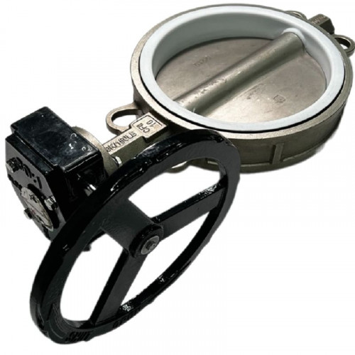 PN16 DN250 Zawór Motylkowy, korpus i tarcza wykonane ze stali nierdzewnej AISI 304, gniazdo PTFE