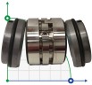 Podwójne uszczelnienie mechaniczne R-M010D 48, CAR/SIC/CAR/SIC, EPDM, 304