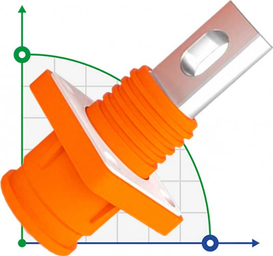 JC-CN08-S-01-T, 200A,1500V Gniazdo przyłączeniowe DC do systemów magazynowania energii, przewlekane, pomarańczowe
