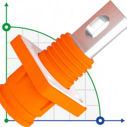 JC-CN08-S-01-T, 200A,1500V Gniazdo przyłączeniowe DC do systemów magazynowania energii, przewlekane, pomarańczowe
