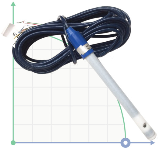 Grafitowy czujnik przewodności CD, PTFE GR, K=1 (0-100 mS) bez czujnika temperatury