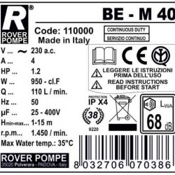 BE-M 40 pompa do płynnych detergentów, oleju napędowego