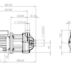 Pompa ze sprzęgłem magnetycznym DM 15 PVDF, Viton 1,5 kW