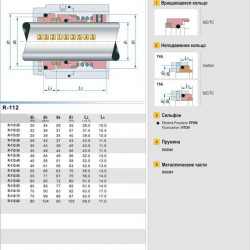 Uszczelnienie pompy R-112 95, SIC/SIC, VITON, 304