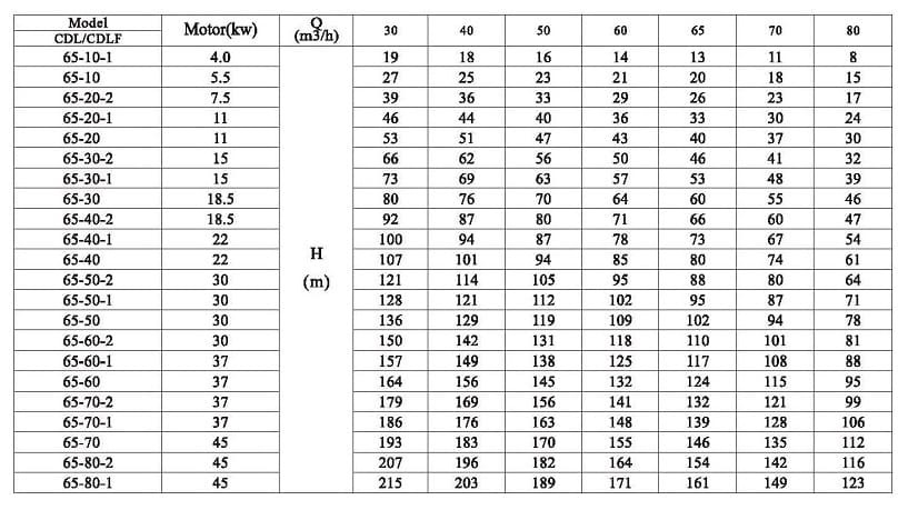 CDLF 65-60-2, AISI 304 pompa wielostopniowa do mycia CIP
