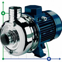 Pompa ze stali nierdzewnej do układów chłodzenia CHX-V/150, 1,1 kW, 24 m3/h, 21m, 380V/T, AISI 304 (EBARA DWC)